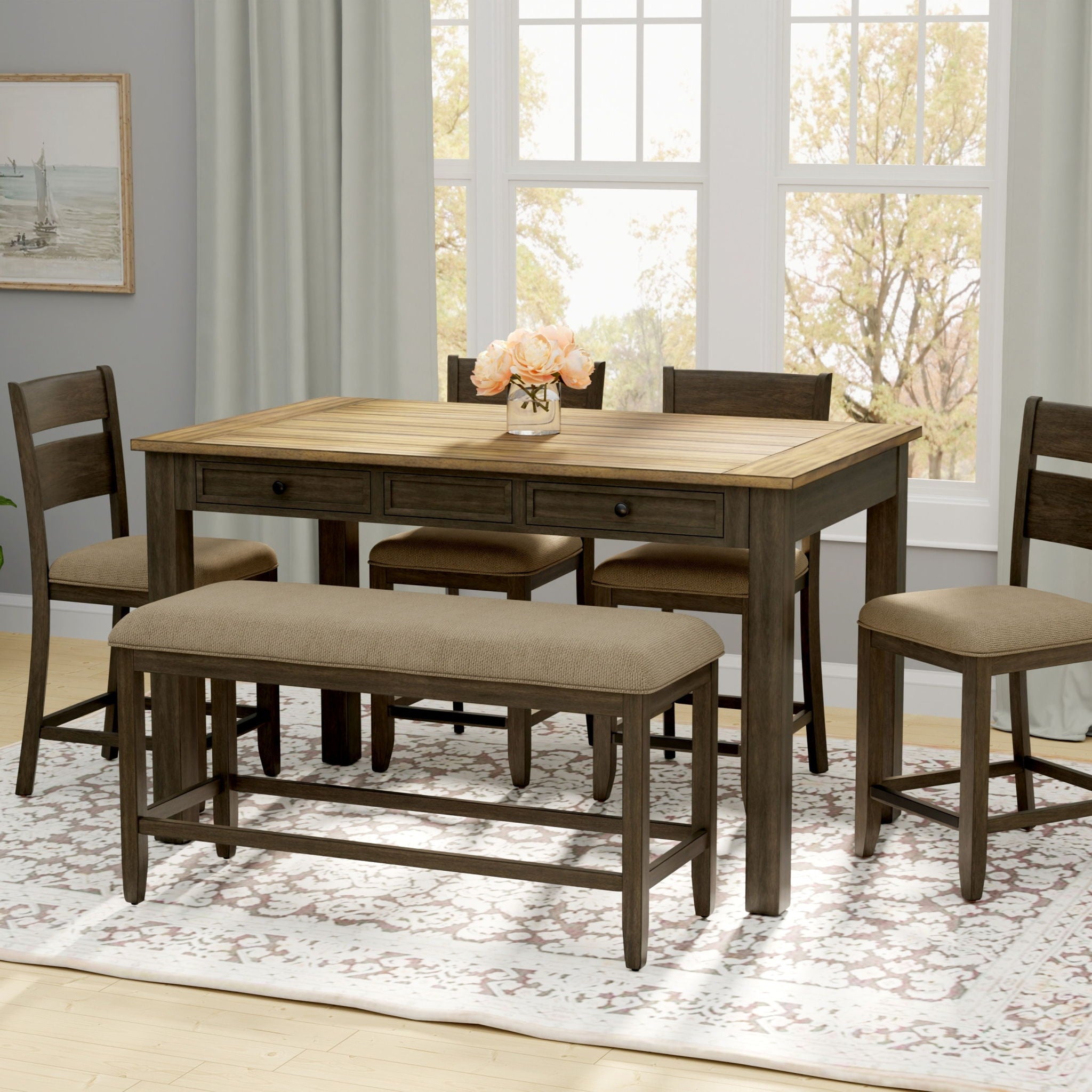 6 Piece Gathering Dining Set