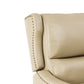 Marte Genuine Leather Recliner-BEIGE