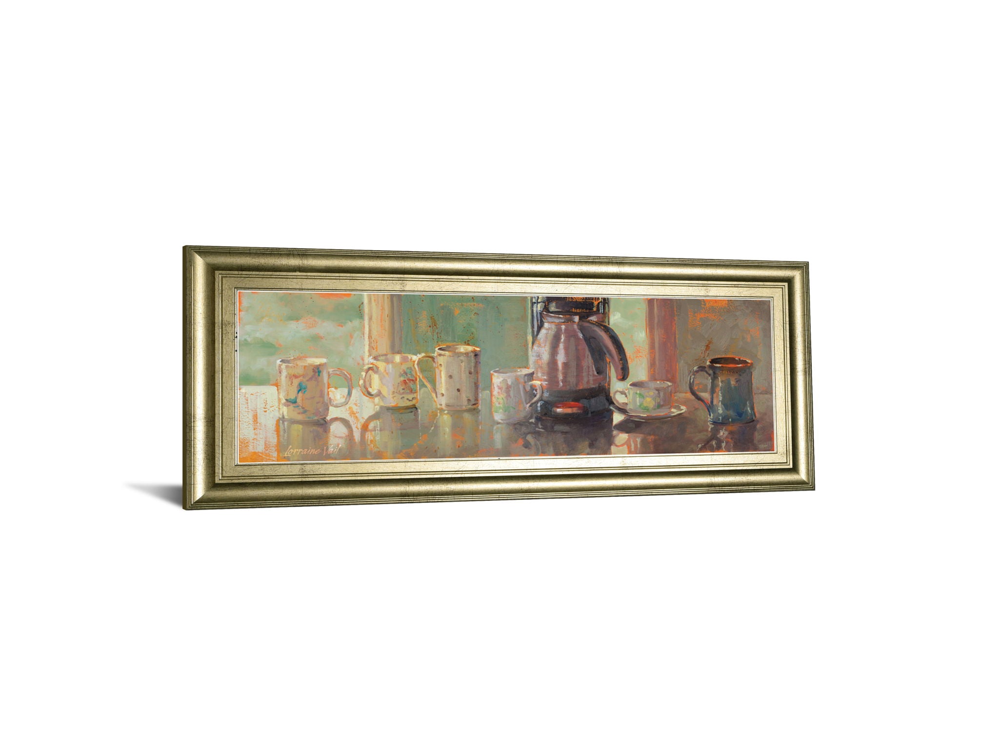 Gathering I By Lorraine Vail - Framed Print Wall Art - Light Brown