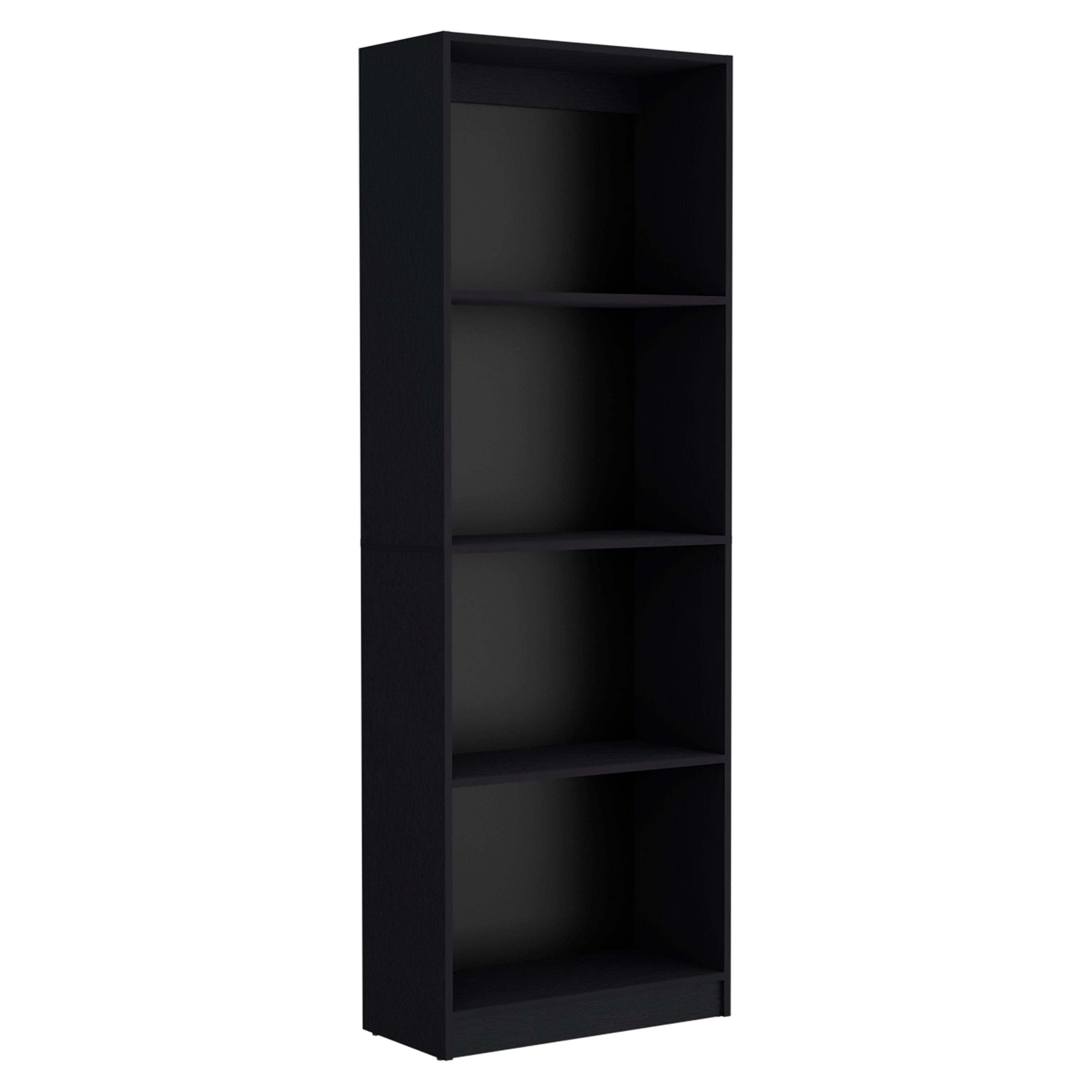 Elgin Black 3 Piece Living Room Set with 3 Bookcases