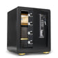 2 Cub Safe Box, 3 opening methods  Safe for Money Valuables This safe contains a memory chip, and the password will not be lost, Black
