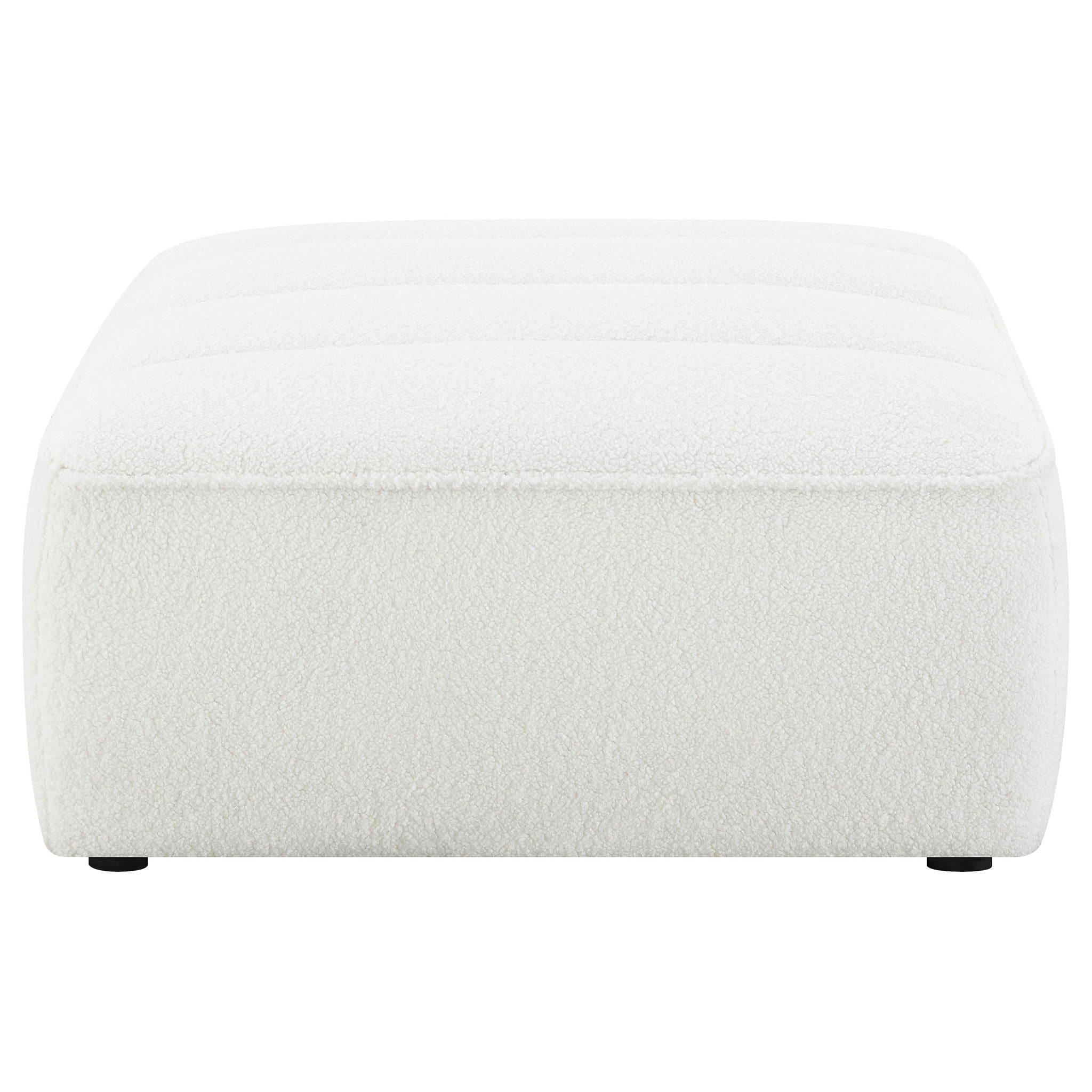 Sunny - Square Upholstered Ottoman - Ivory