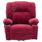 Power Lift Recliner Chair Electric Recliner for Elderly Recliner Chair with Massage and Heating Functions, Remote, Phone Holder Side Pockets and Cup Holders for Living Room, Red