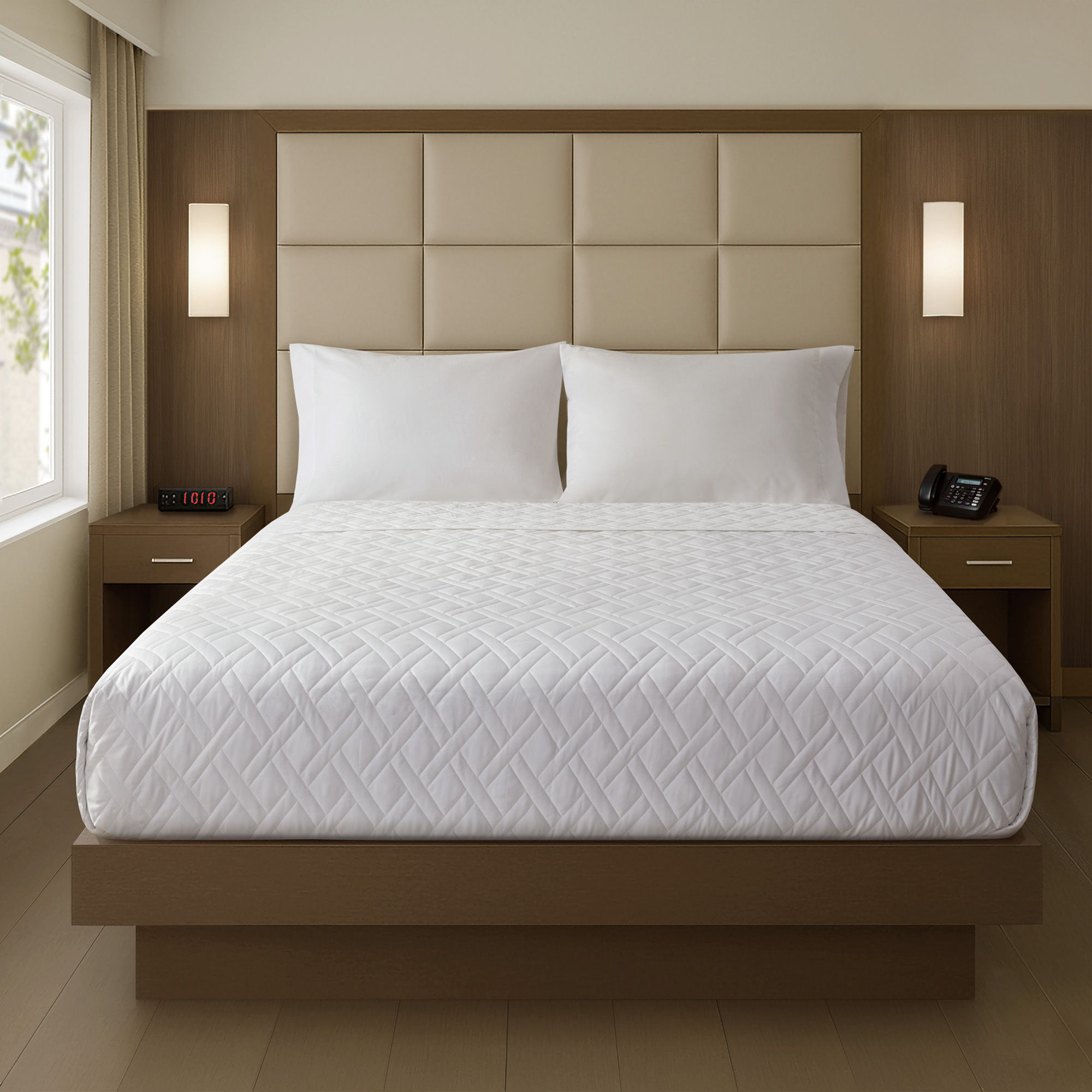 Plain Weave - Premium Coverlet - White