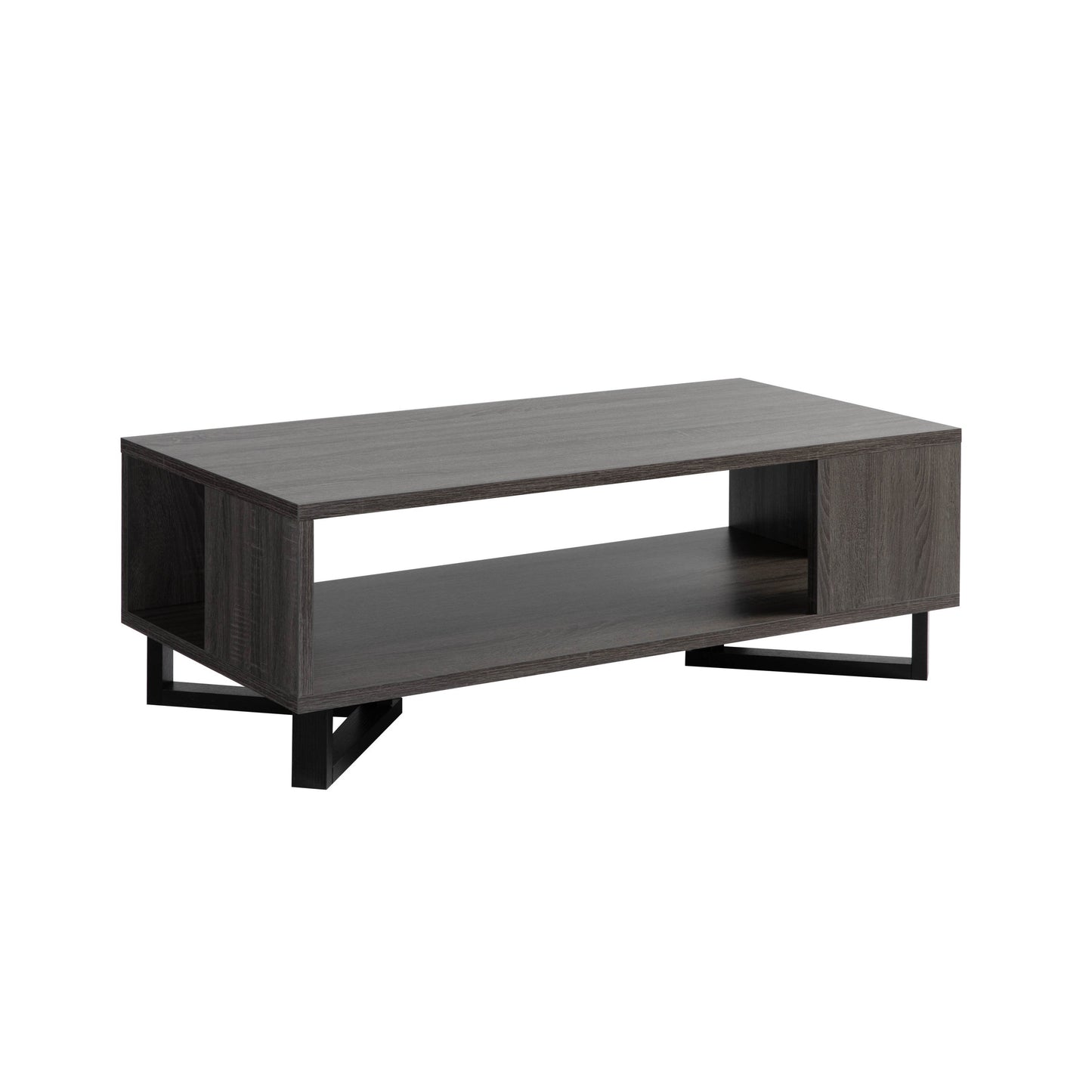 ID USA  223052CT Coffee Table Distressed Grey & Black