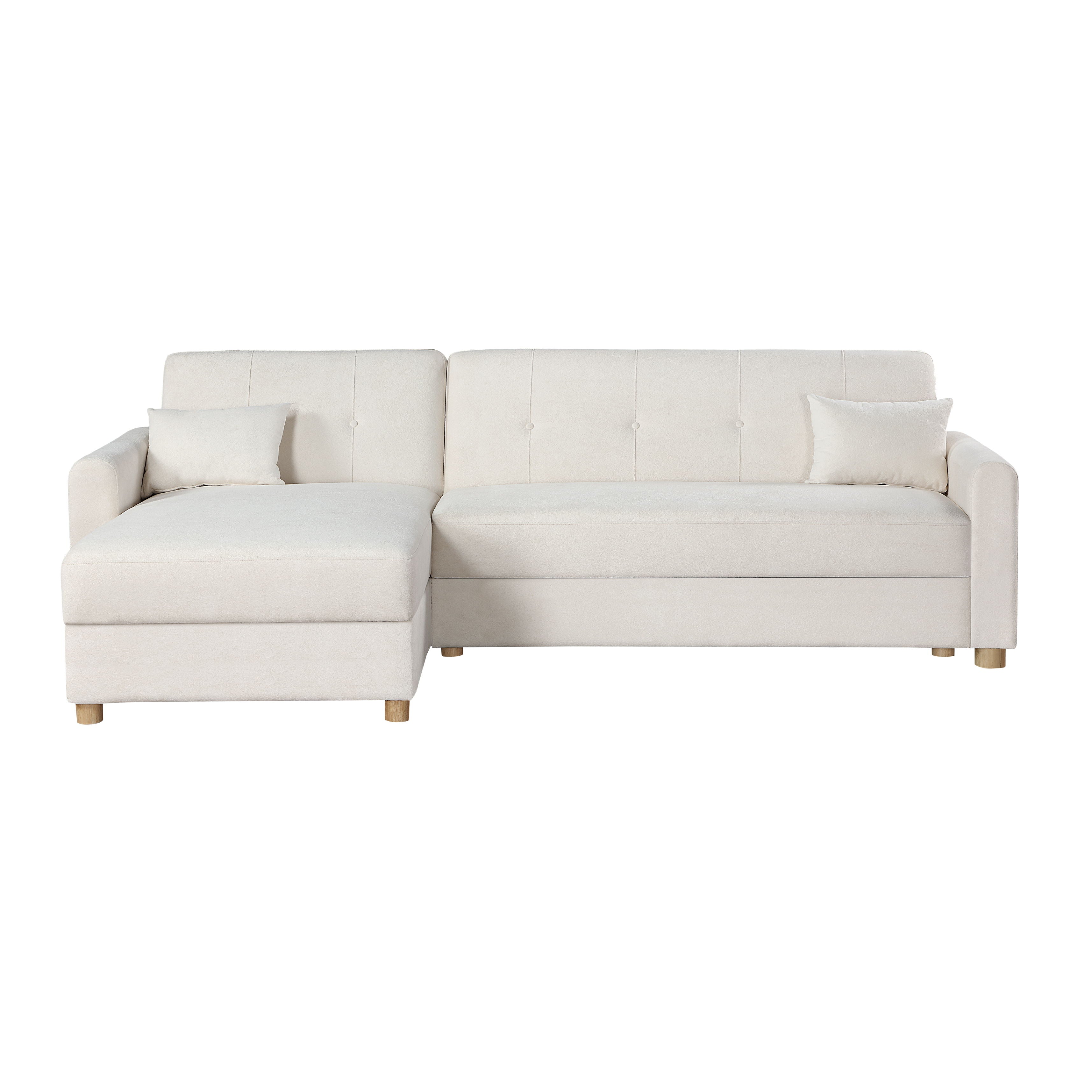 Thomas - 99.5" Convertible Sleeper Sectional Sofa with Reversible Chaise and Storage