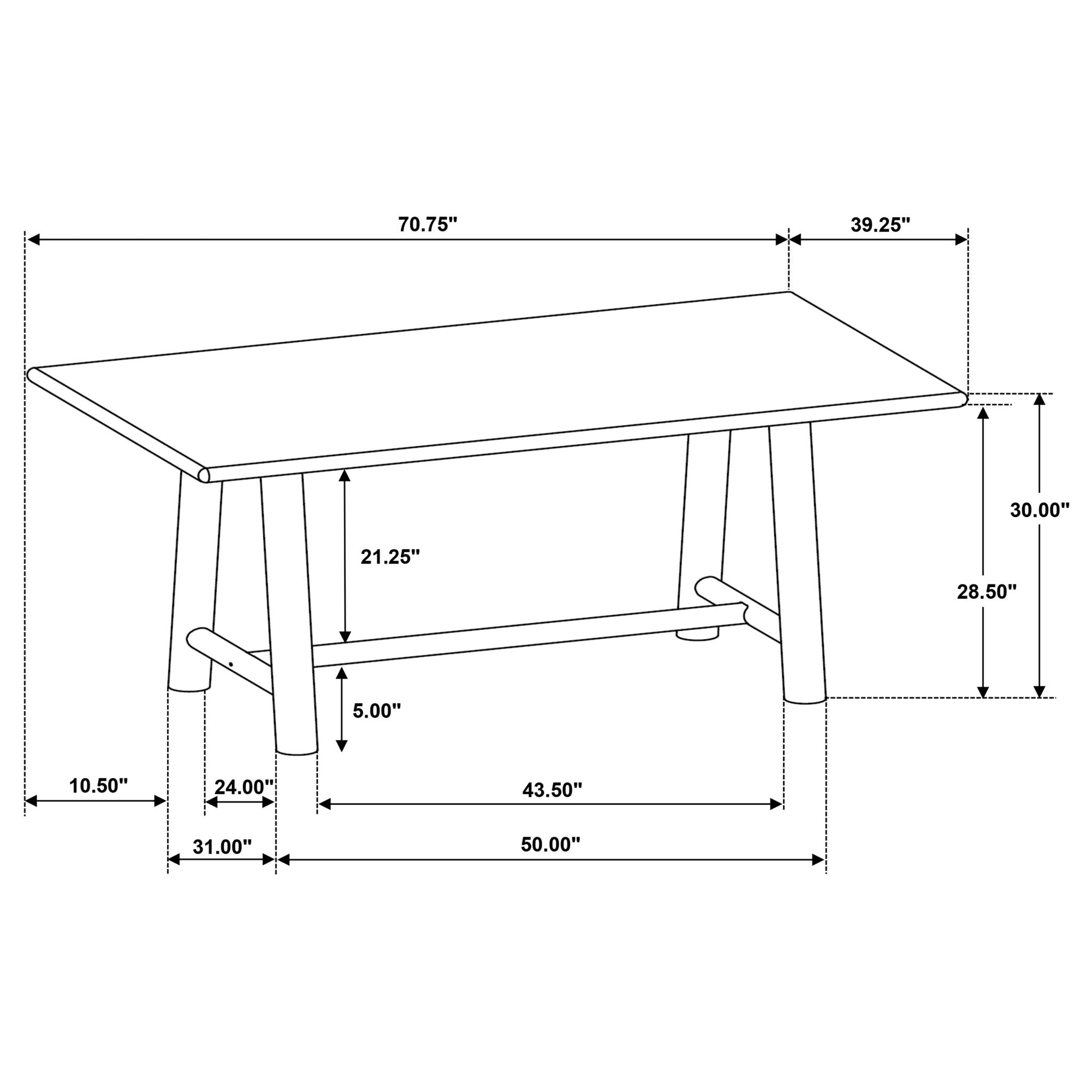 Lytton - 7 Piece Dining Set - Brown Oak