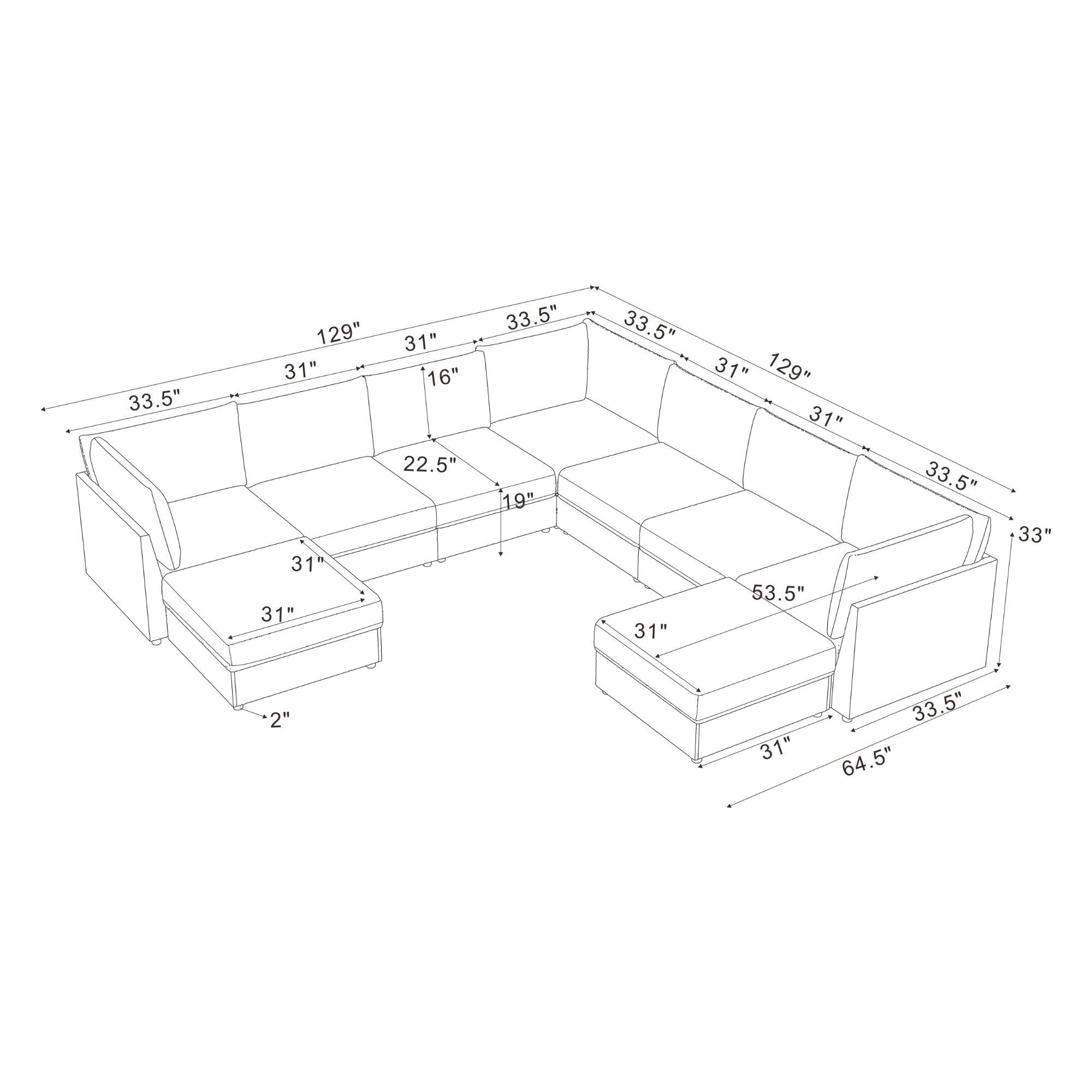 Modular Sectional With Custom Configuration