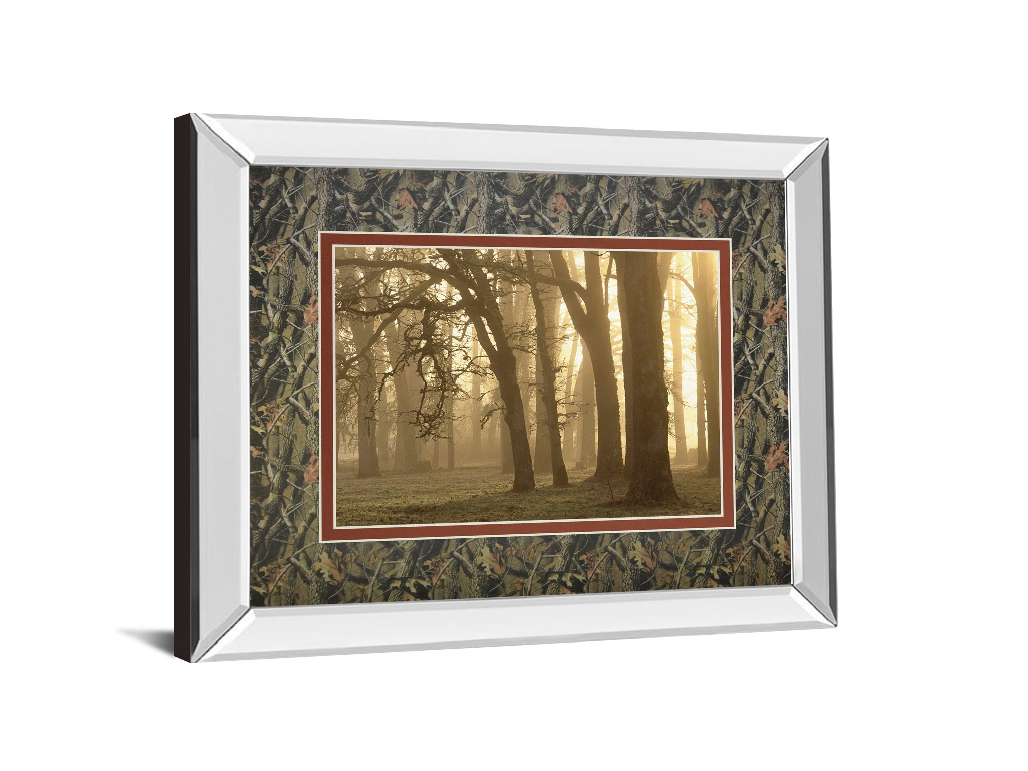 Woodland Sweep By Dennis Frate - Mirror Framed Print Wall Art - Light Brown