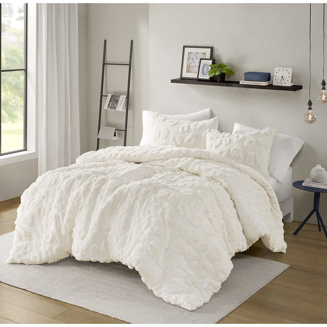 Larissa - 3 Piece Full/Queen Animal Duvet Cover Set - Off-White