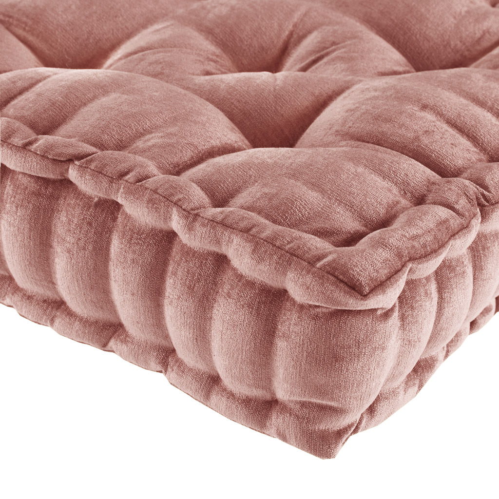 Azza - Poly Square Floor Pillow Cushion - Dusty Peach