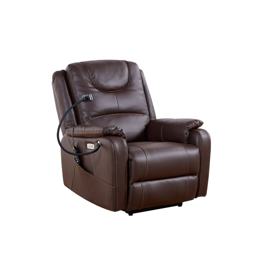 Liyasi Zero Gravity Power Recliner with comfortable lying degree, Massage, Heating and Phone Holder, Side Pockets, USB Charge Ports, Enjoy extreme relaxation