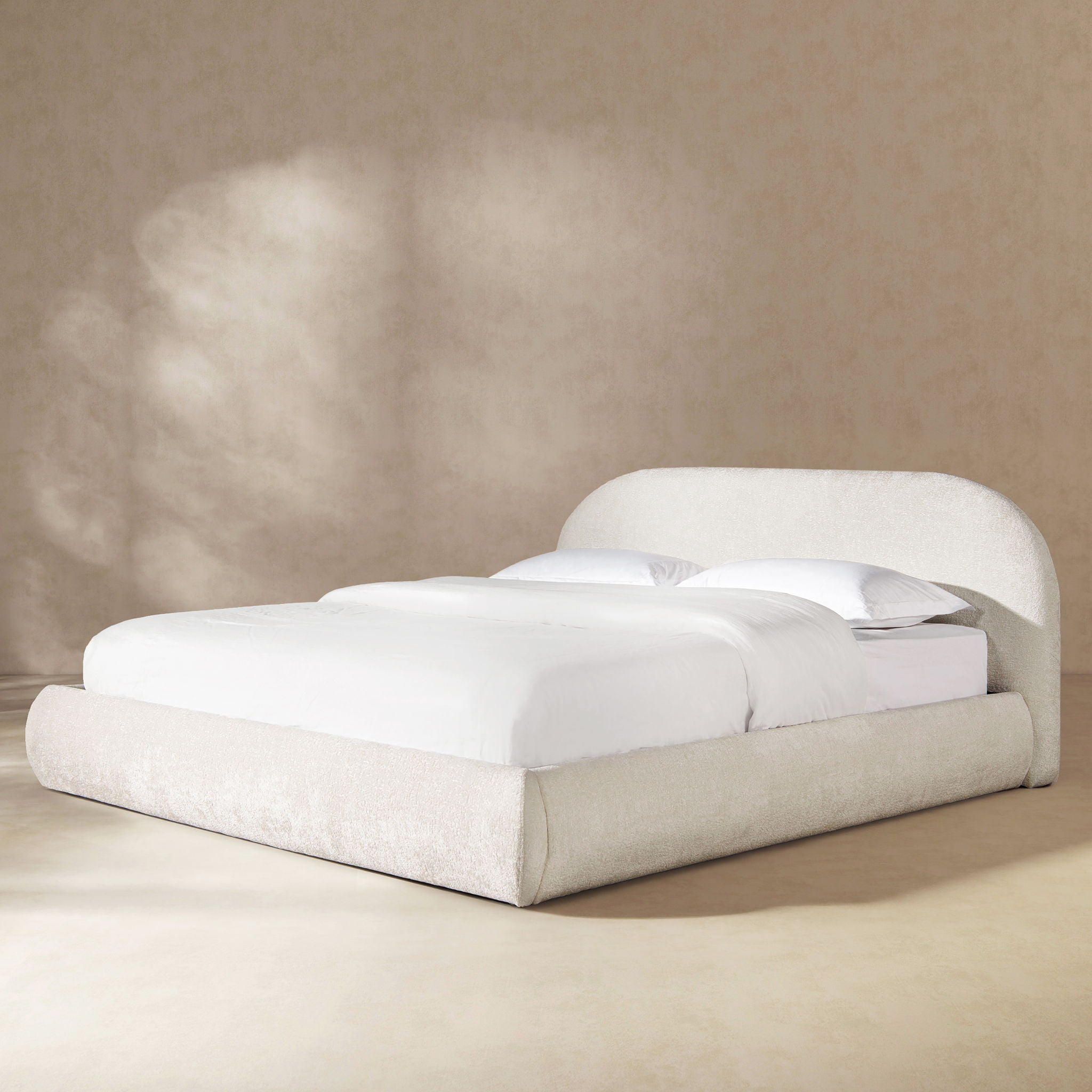 Archie Puffy Grounded - Upholstered Platform Bed