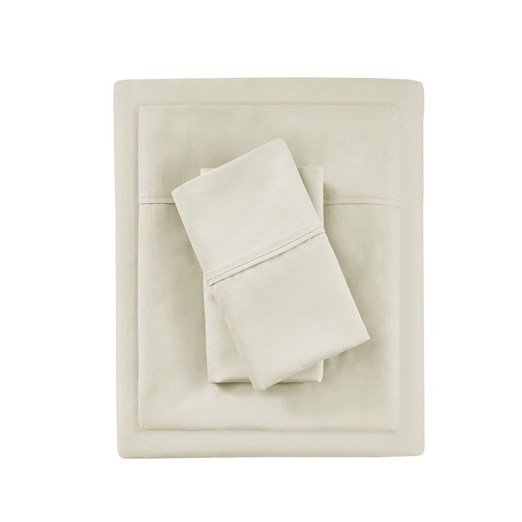 1000 Thread Count - HeiQ Smart Temperature Cotton Blend 4 Piece Sheet Set - Ivory