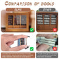 Anti-Anxiety Bookshelf Ornament Wooden Bookshelf Display Cabinet Stress Reliever Bookcase Desktop Decor for Book Lovers Gifts