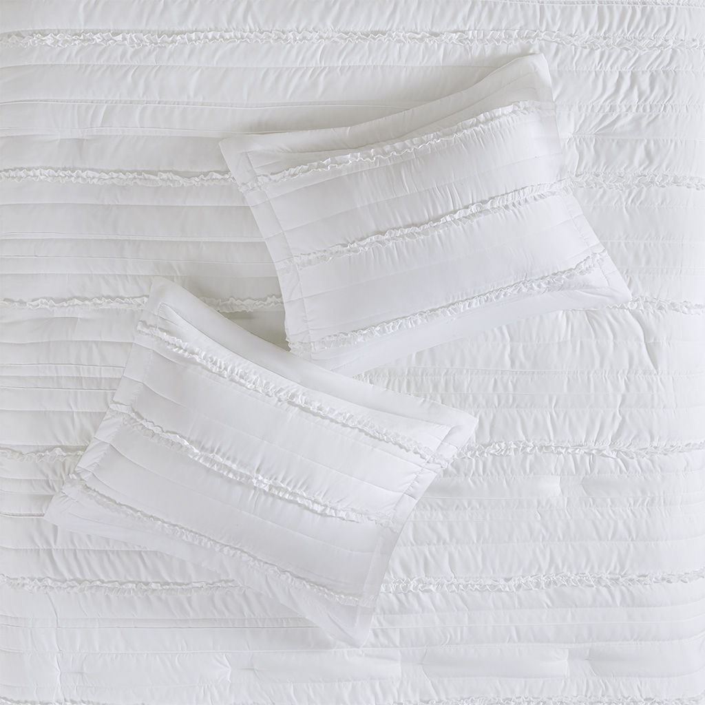 Celeste - California King 5 Piece Comforter Set - White