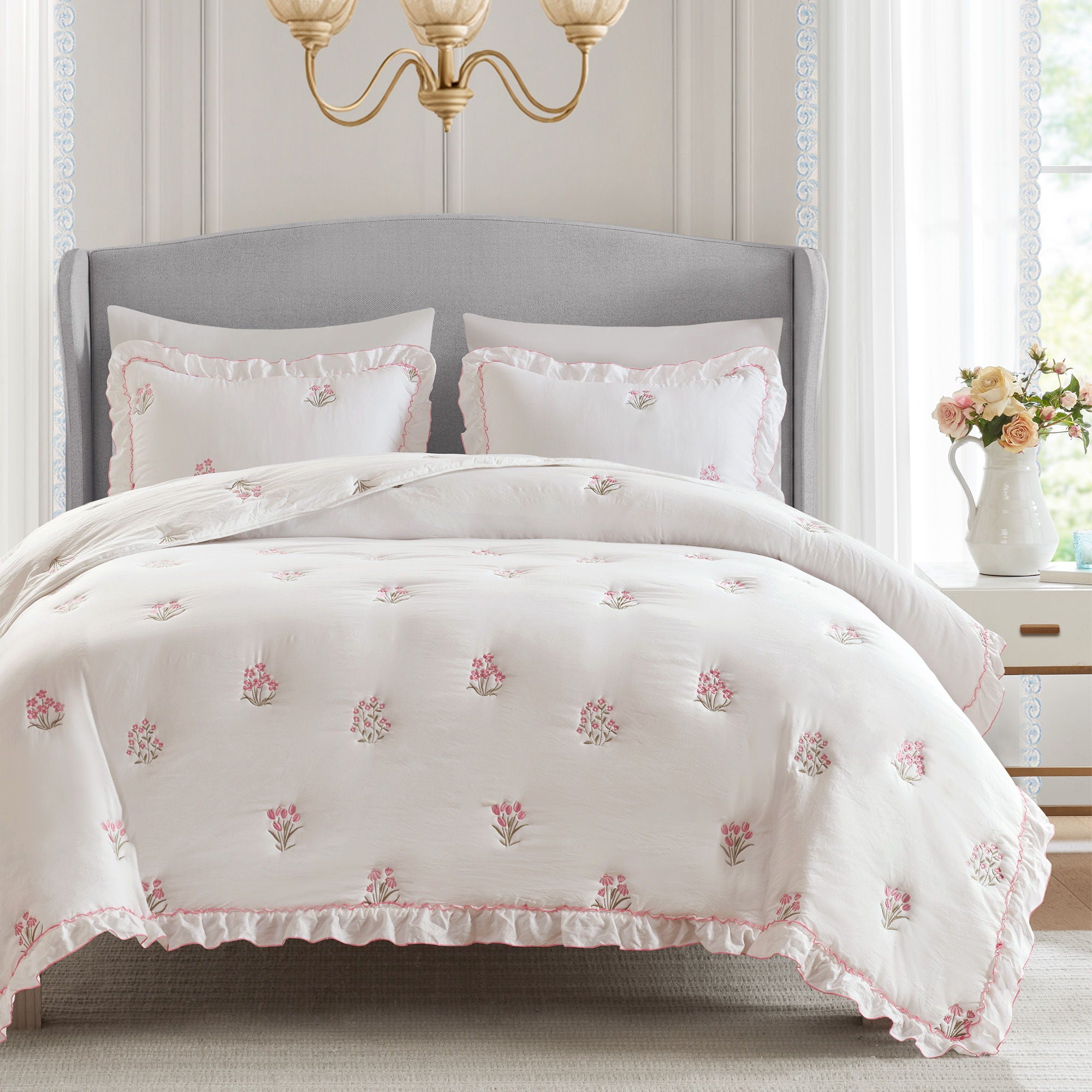 Aglaia - Quilt Set - Pink