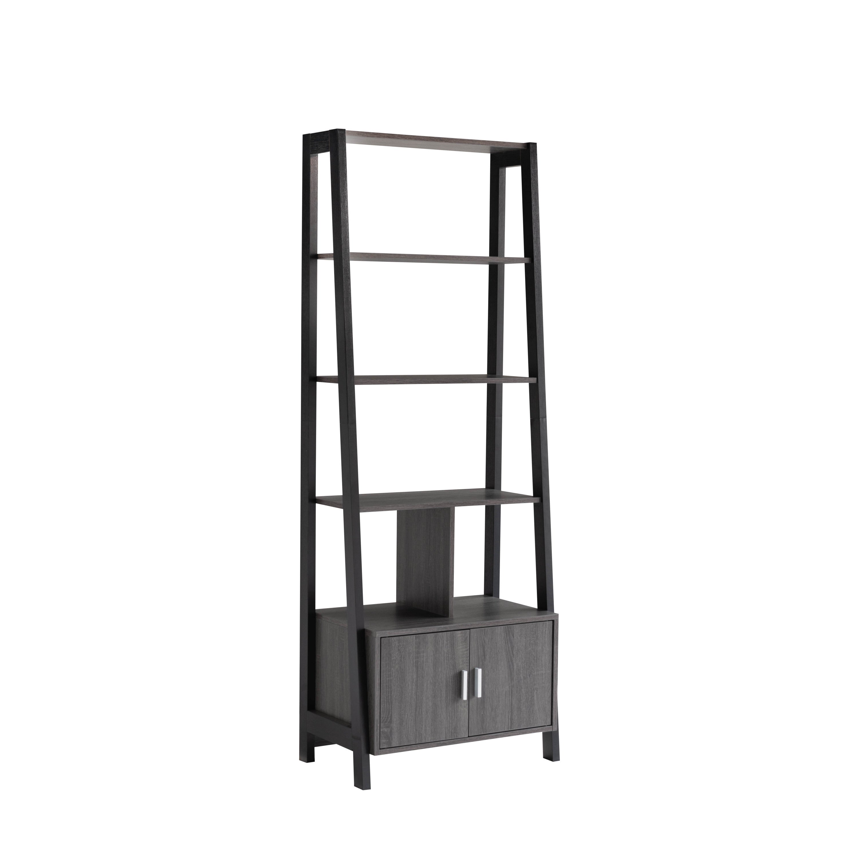 ID USA   Bookcase Distressed Grey & Black