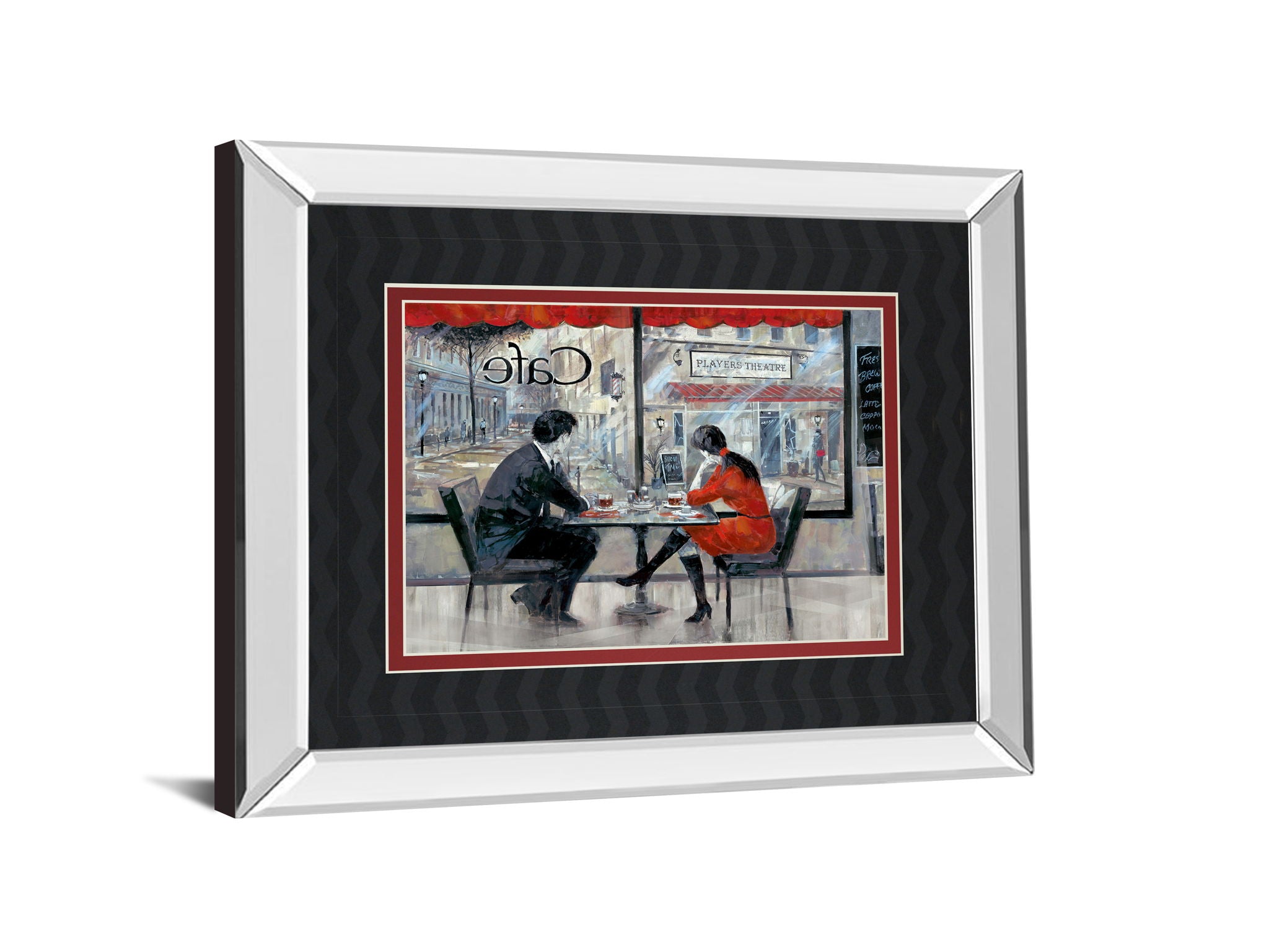 Player's Theatre By Ruanne Manning - Mirror Framed Print Wall Art - Dark Gray