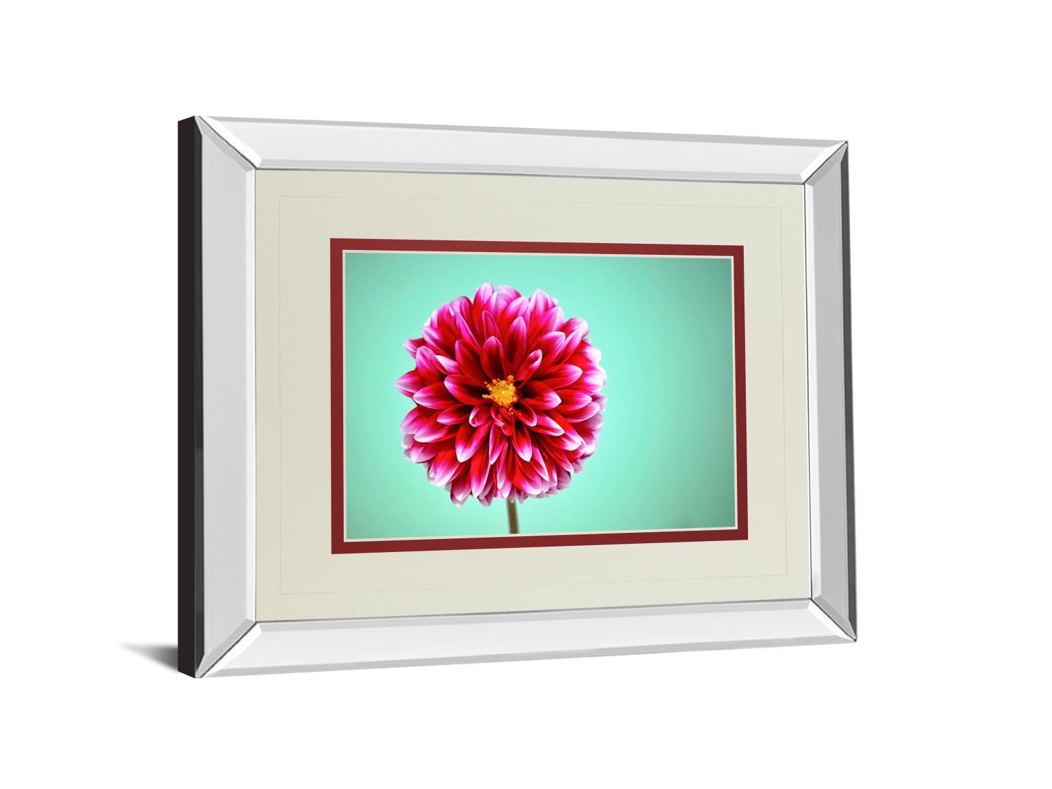 Zenia By Gail Peck - Mirror Framed Print Wall Art - Pink