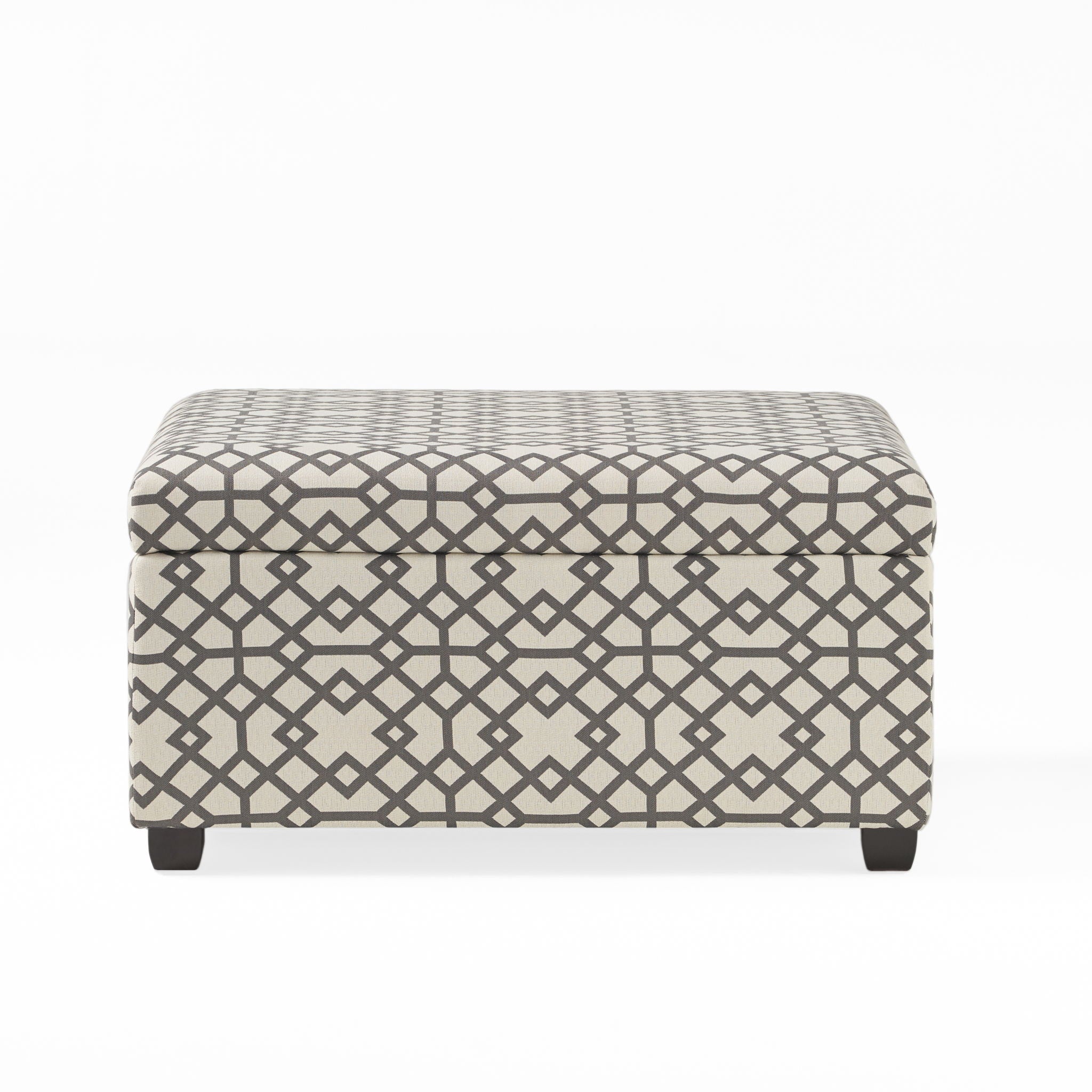 Richmond - Storage Ottoman With Unique Pattern And Ample Storage - Gray