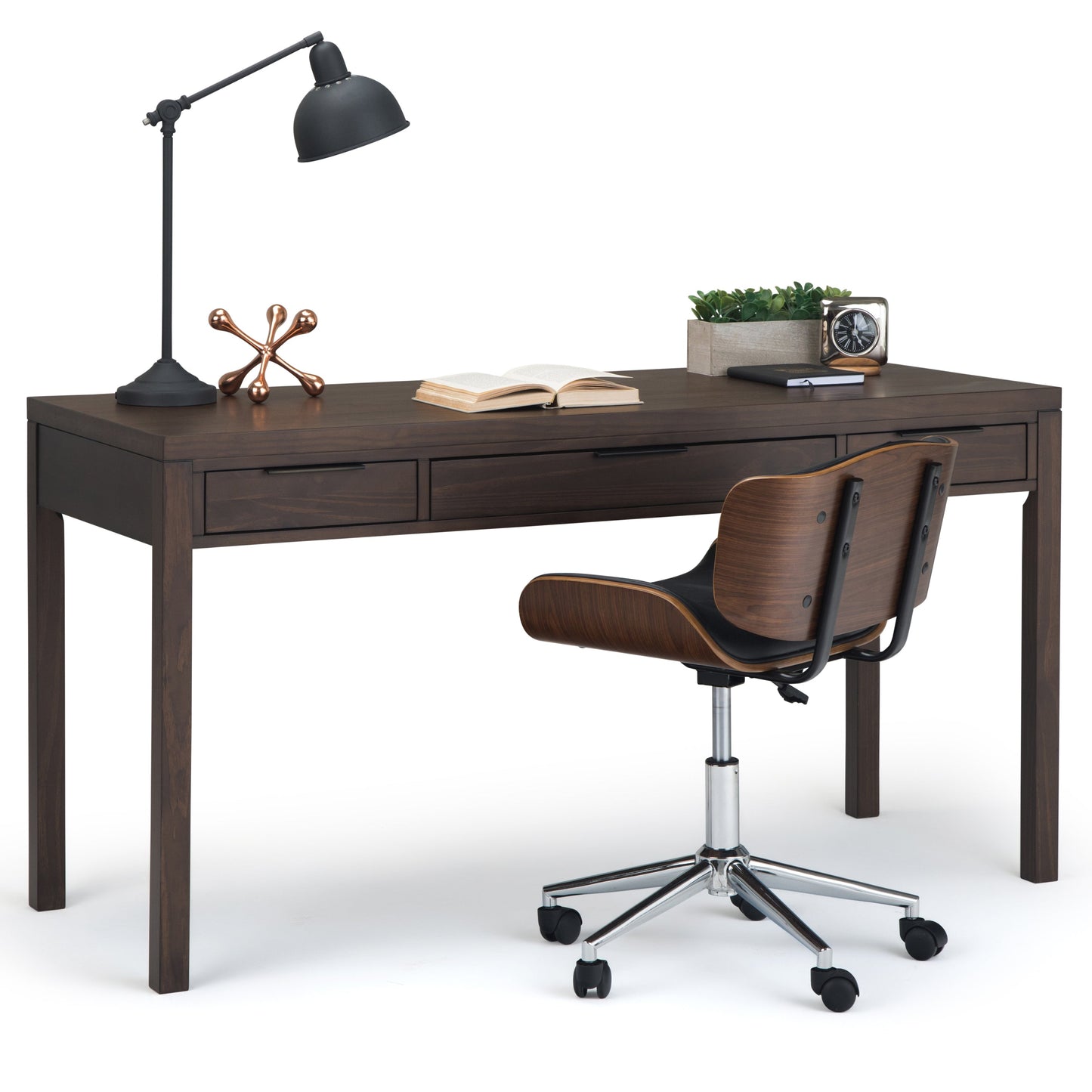 Hollander - Desk - Warm Walnut Brown