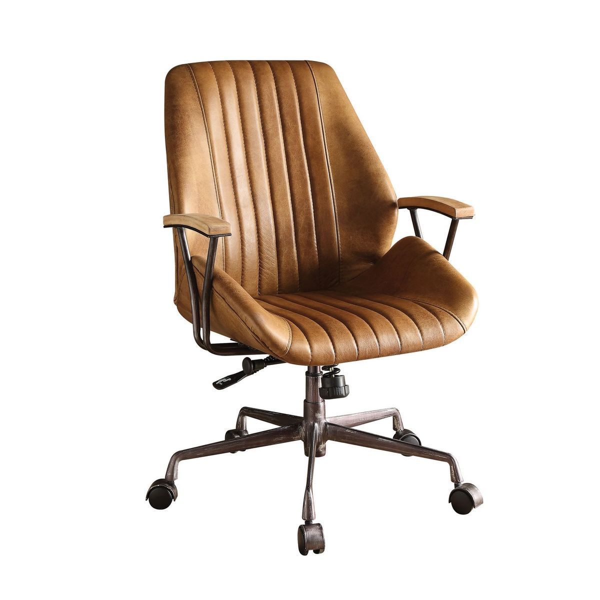 ACME Hamilton Office Chair in Coffee Top Grain Leather 92412