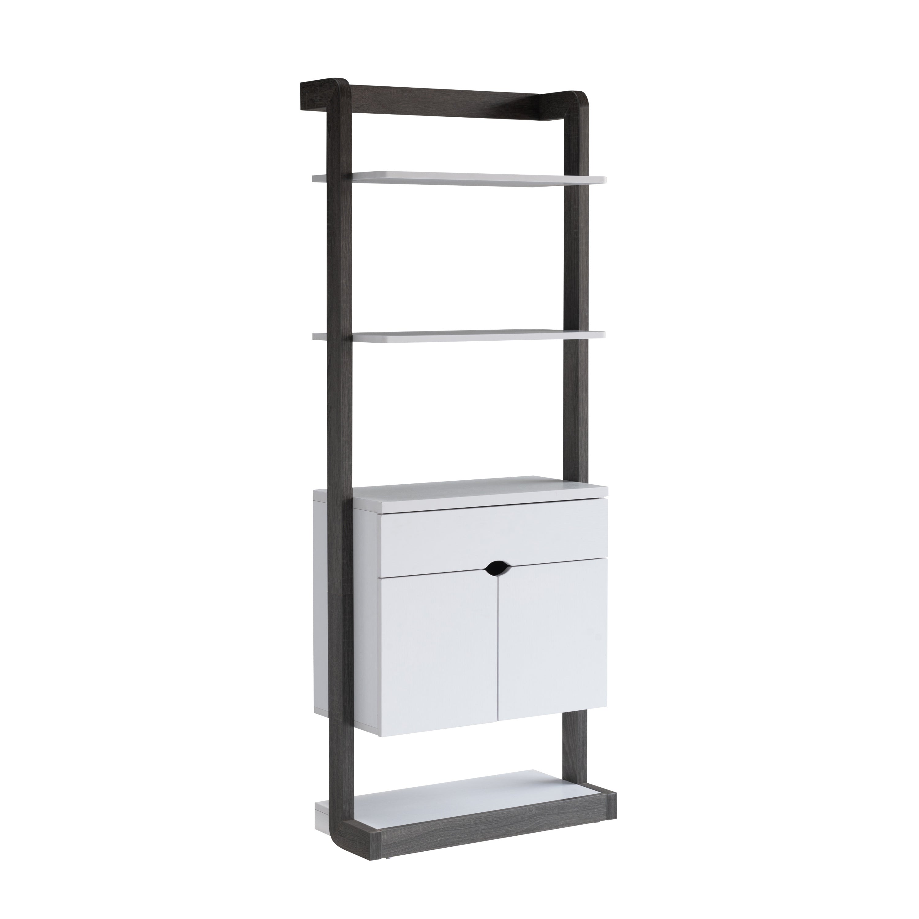 ID USA   Bookcase Distressed Grey & White