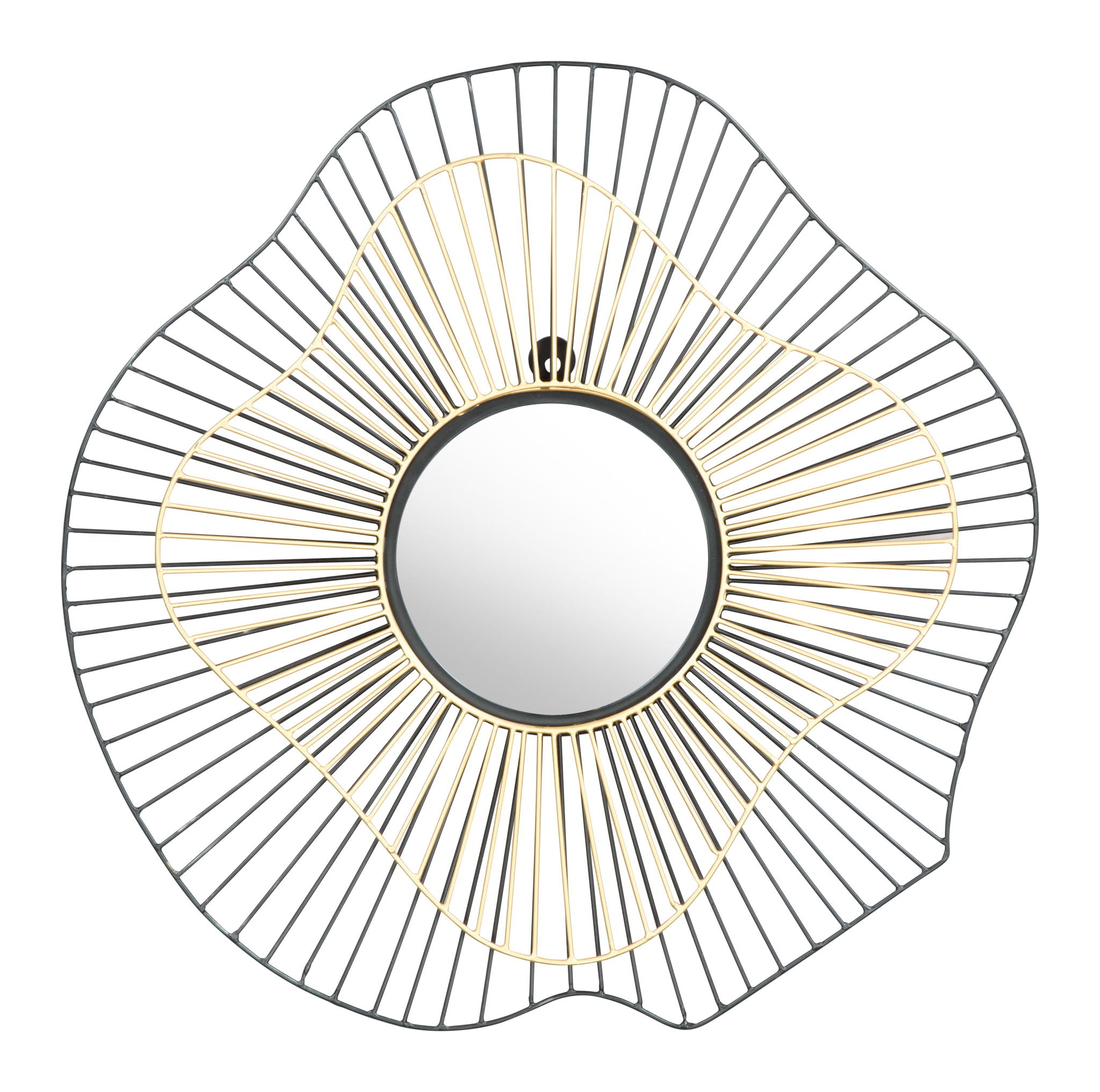 Comet - Round Mirror - Black / Gold