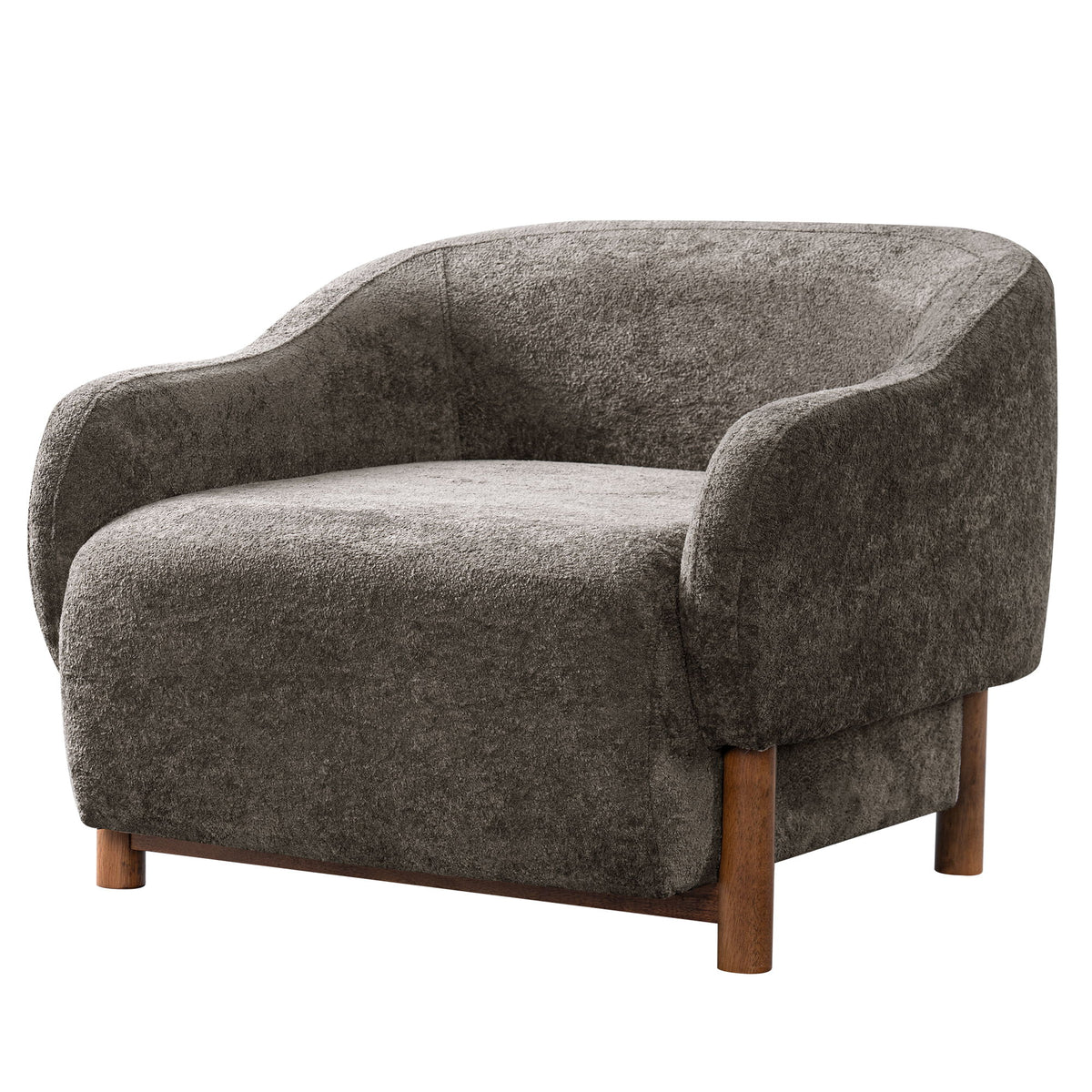 Modern Accent Chair With Recessed Arms And Tight Back