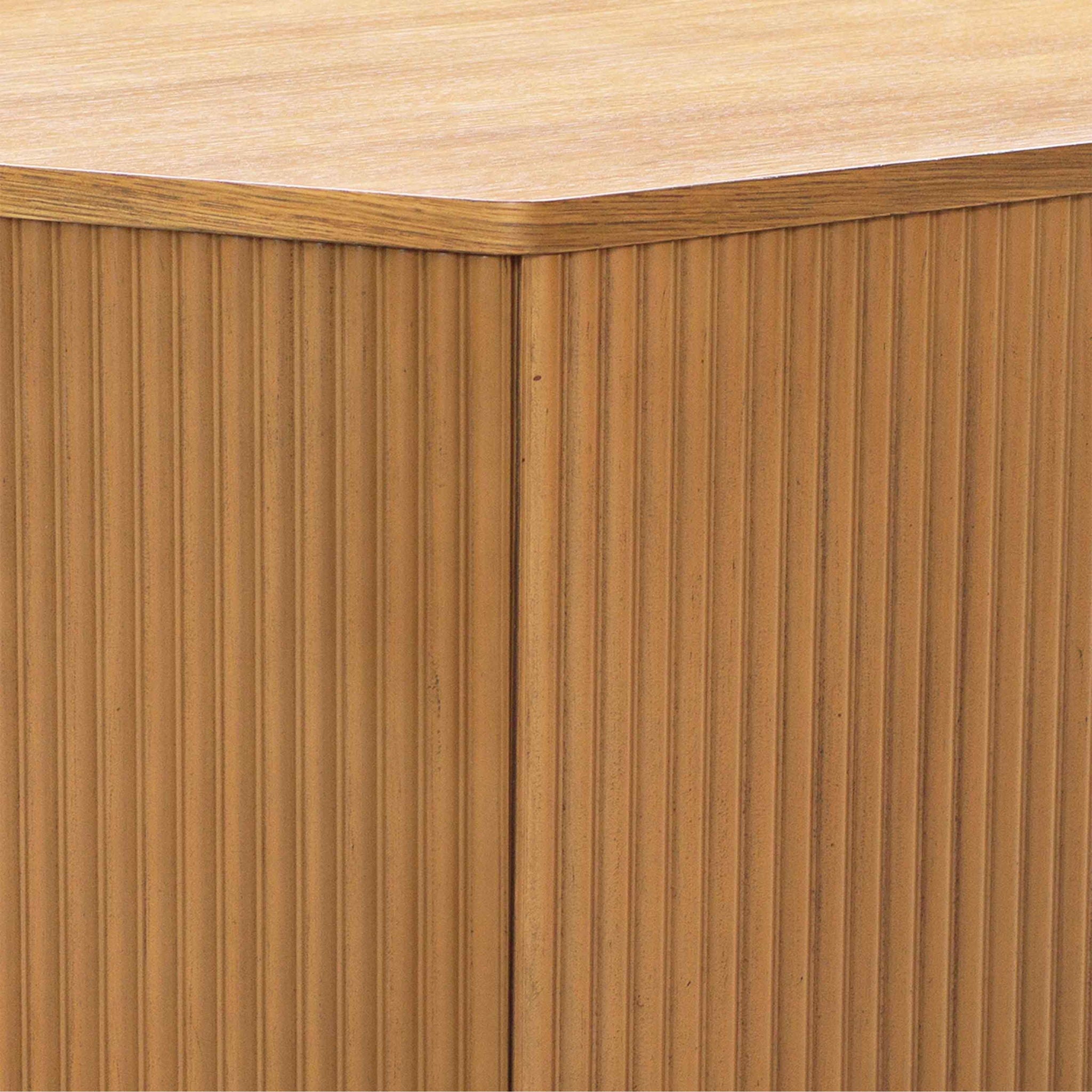 Honey - Fluted Hexagon Coffee Table - Natural