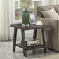 Athens Contemporary 3-Piece Wood Shelf Coffee Table Set in Weathered Espresso