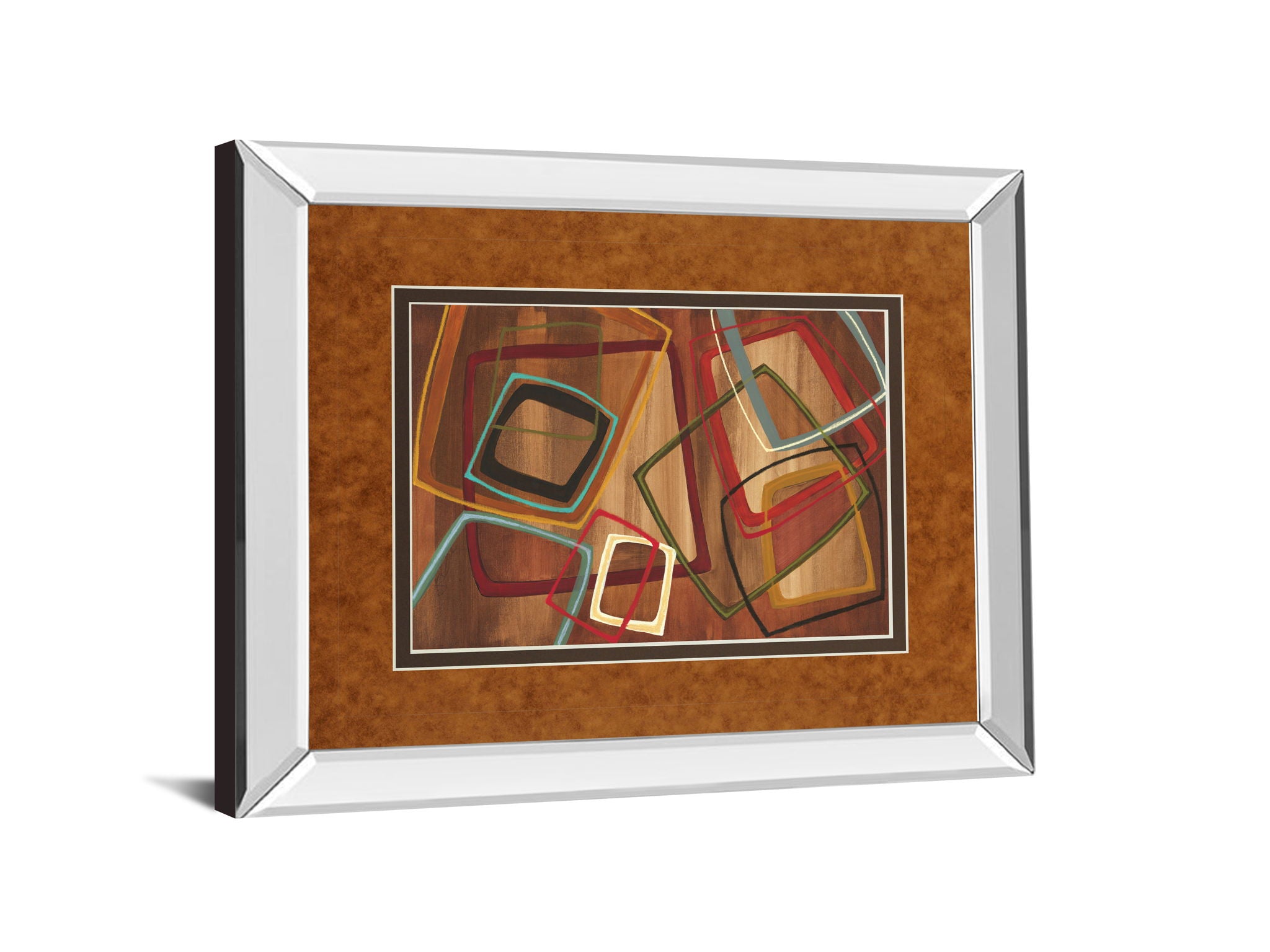 Twenty Tuesday I By Jeni Lee - Mirror Framed Print Wall Art - Light Brown