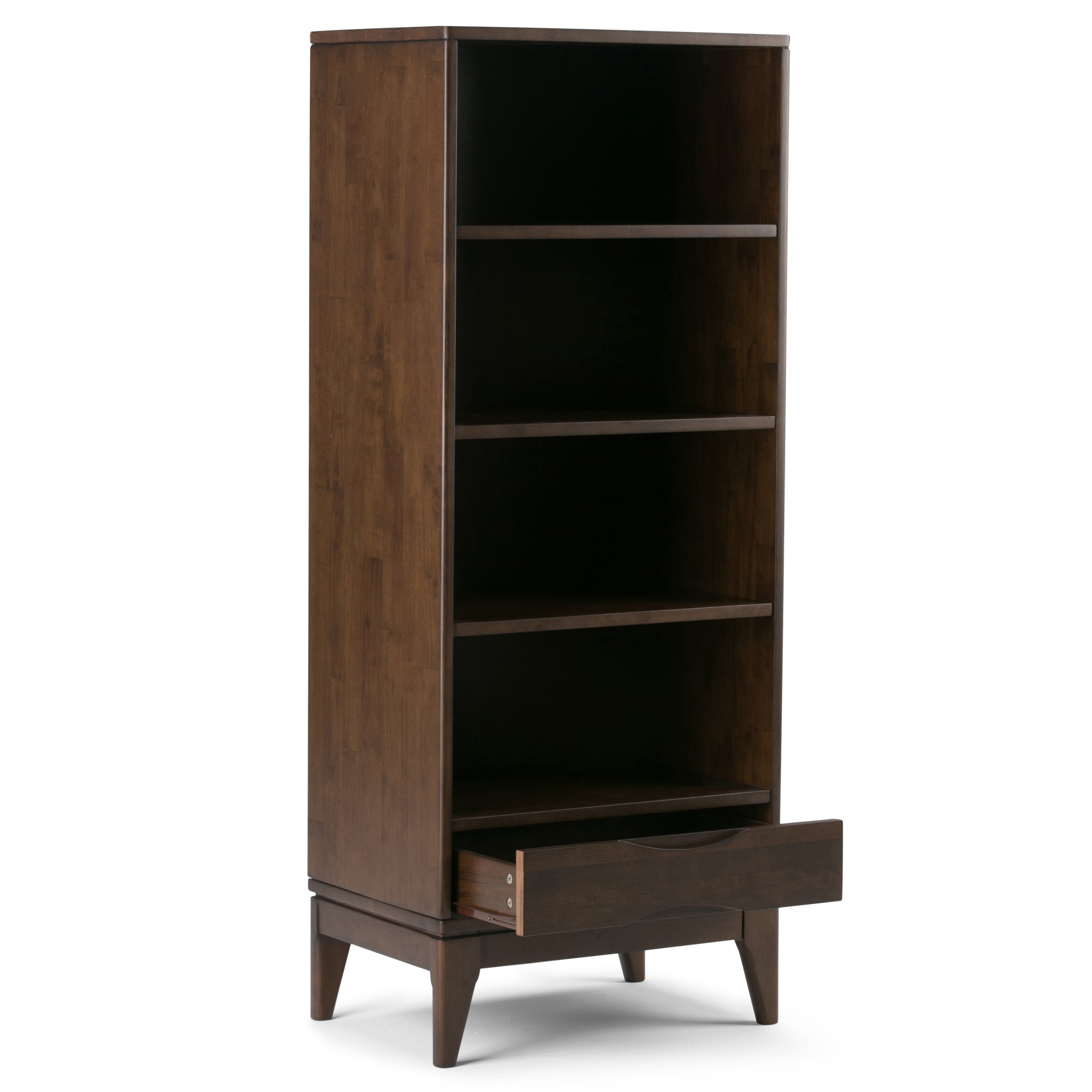 Harper - Bookcase with Storage - Walnut Brown