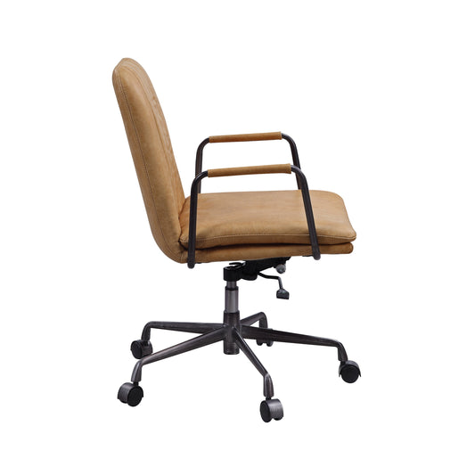 ACME Eclarn Office Chair in Rum Top Grain Leather 93174