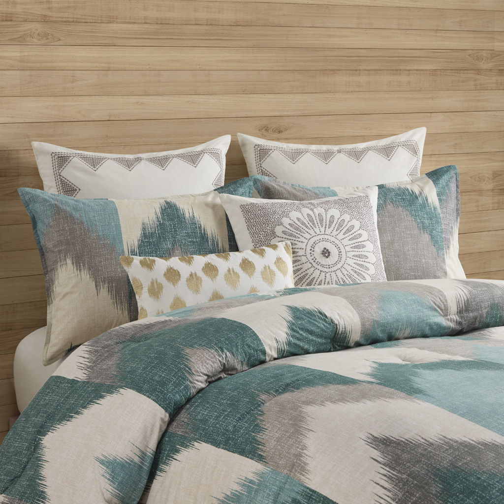 Alpine - 3 Piece Comforter Mini Set - Aqua
