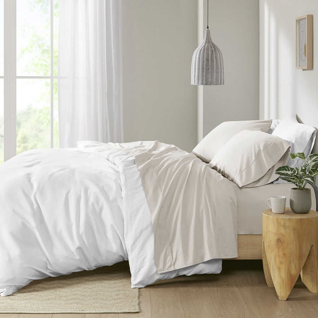 Peached Percale - King Sheet Set - Ivory
