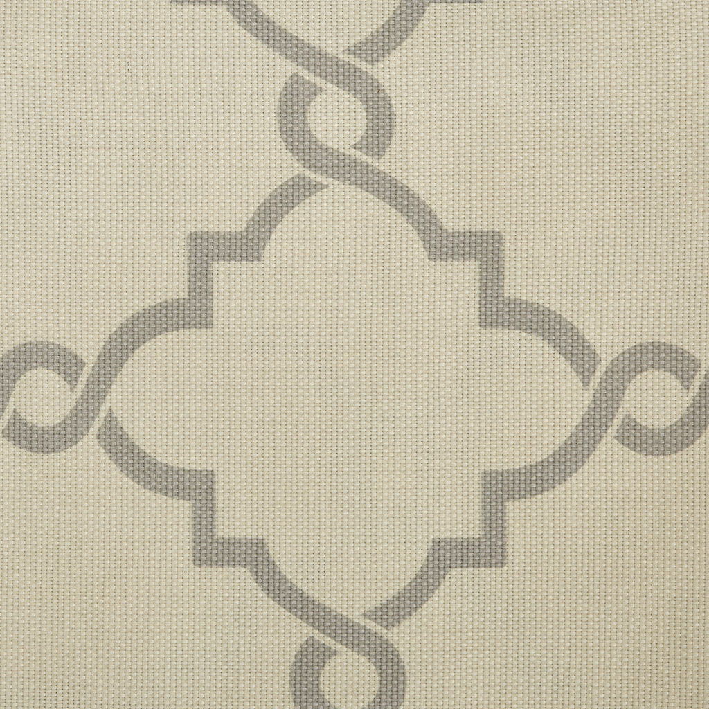 Saratoga - 18" Fretwork Print Grommet Top Window Valance - Beige