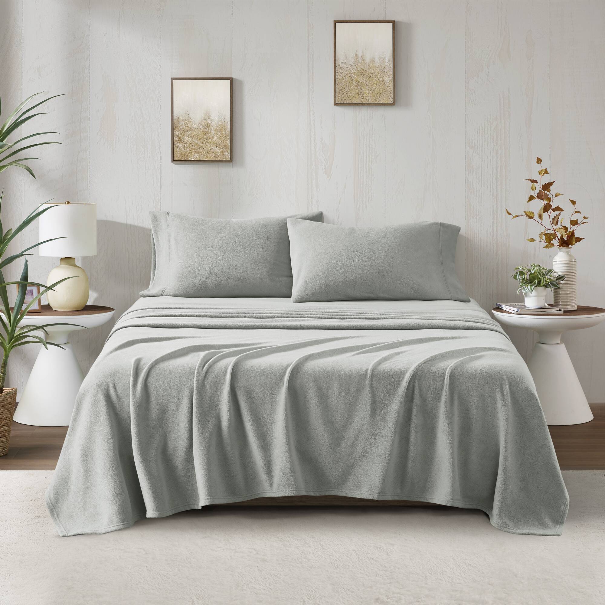 Micro Fleece - California King Sheet Set - Gray