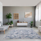 Milano Collection Nautical Navy Blue Woven Area Rug