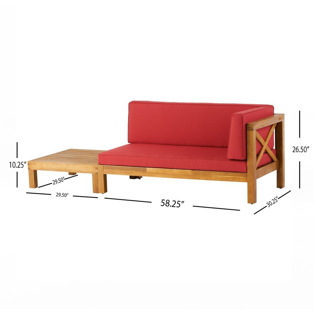 Brava - X Back Corner Bench With Coffee Table