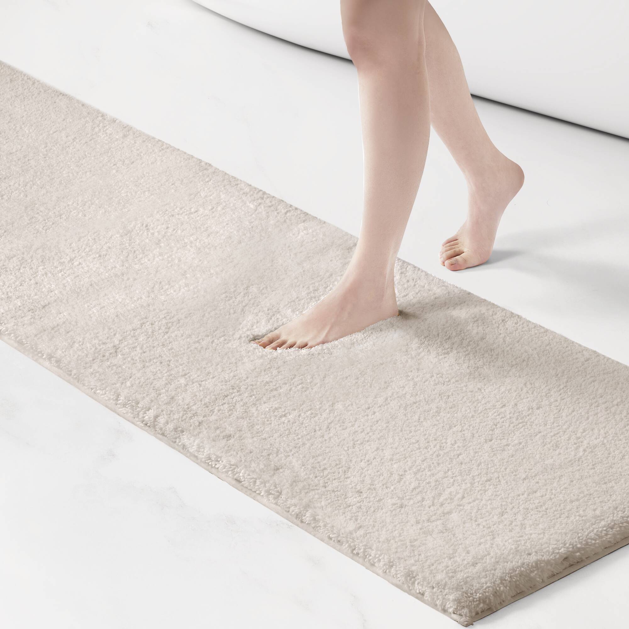 Marshmallow - 24" x 72" Bath Rug - Taupe