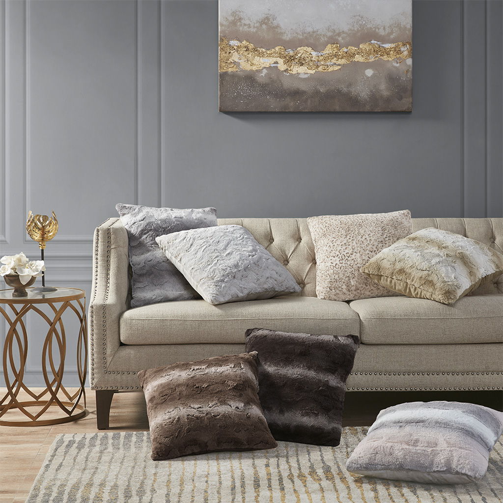 Zuri - Square Pillow - Blush / Gray