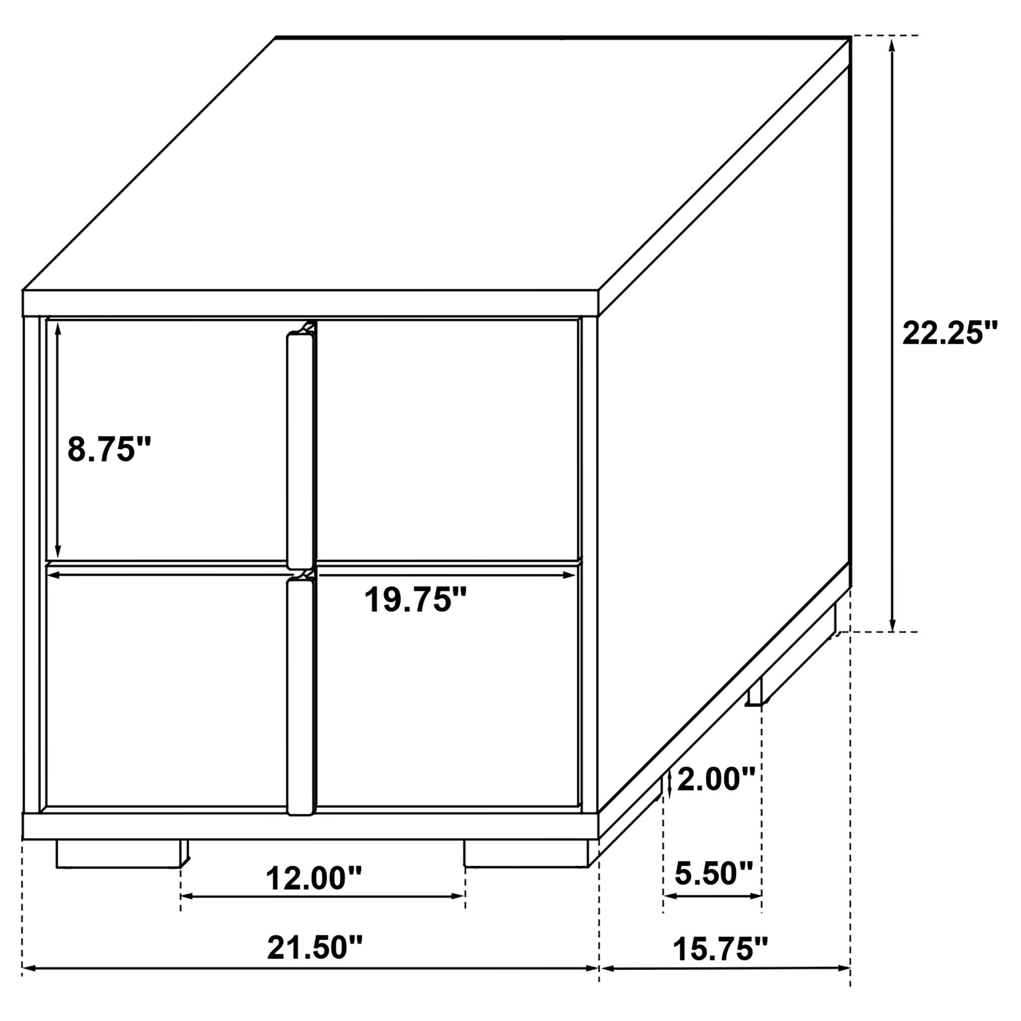 Jeremiah - 2 Drawer Nightstand
