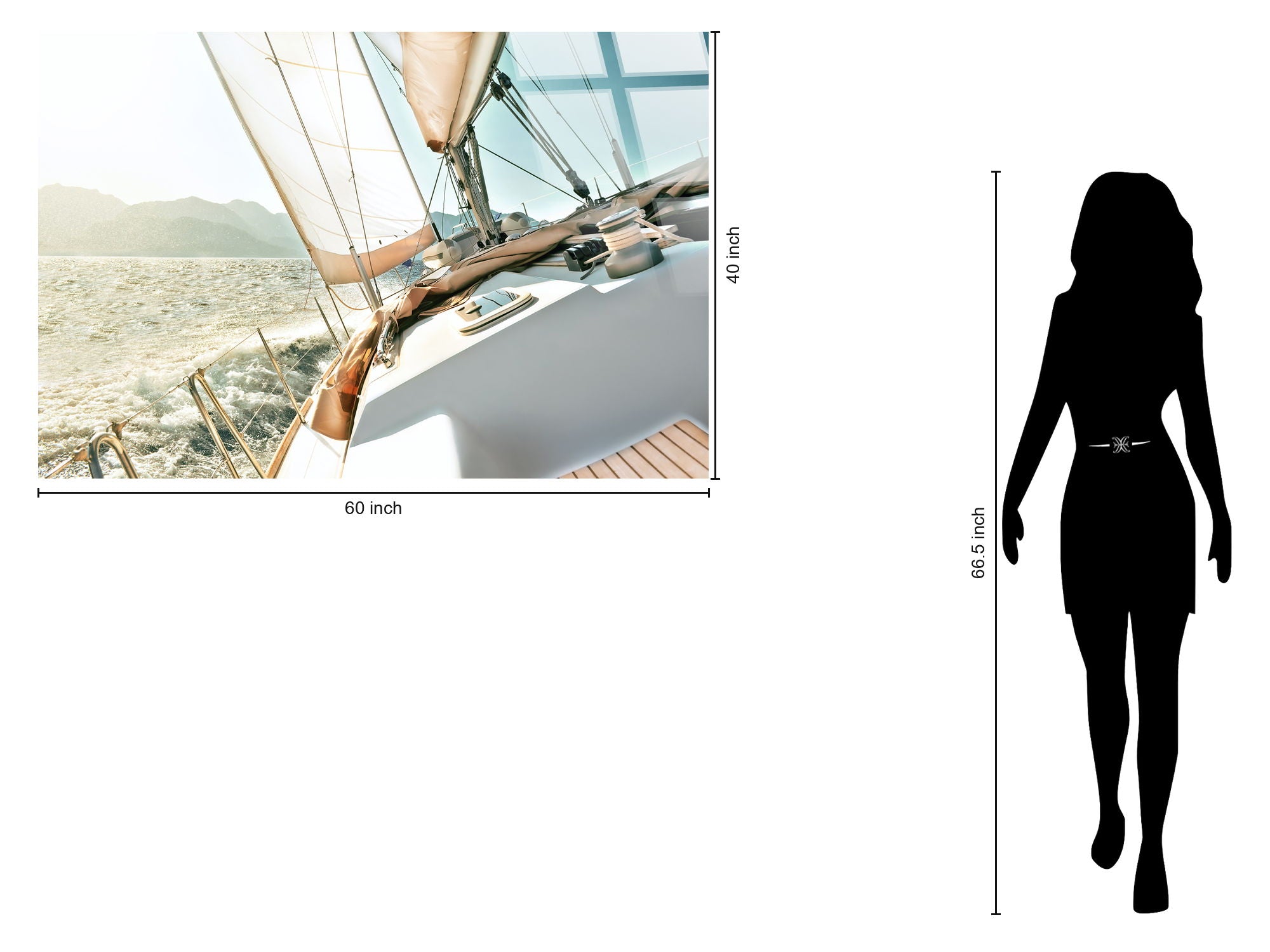 "Sailing Serenity" Tempered Glass - Light Blue