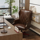 330LBS Executive Office Chair, Ergonomic Design High Back Reclining Comfortable Desk Chair - Brown