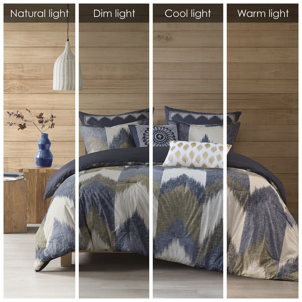 Alpine - 3 Piece Comforter Mini Set - Navy