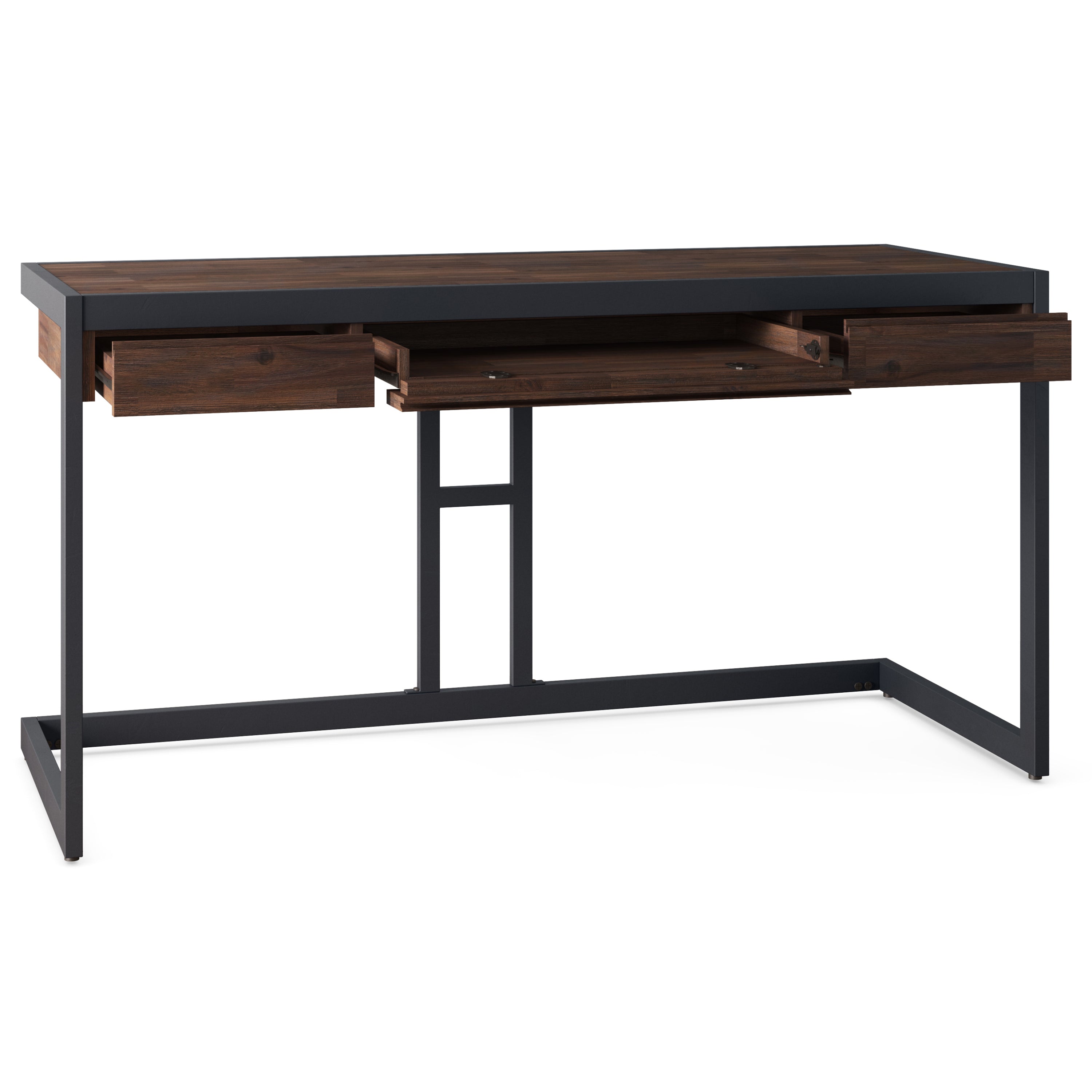 Erina - Desk - Distressed Charcoal Brown