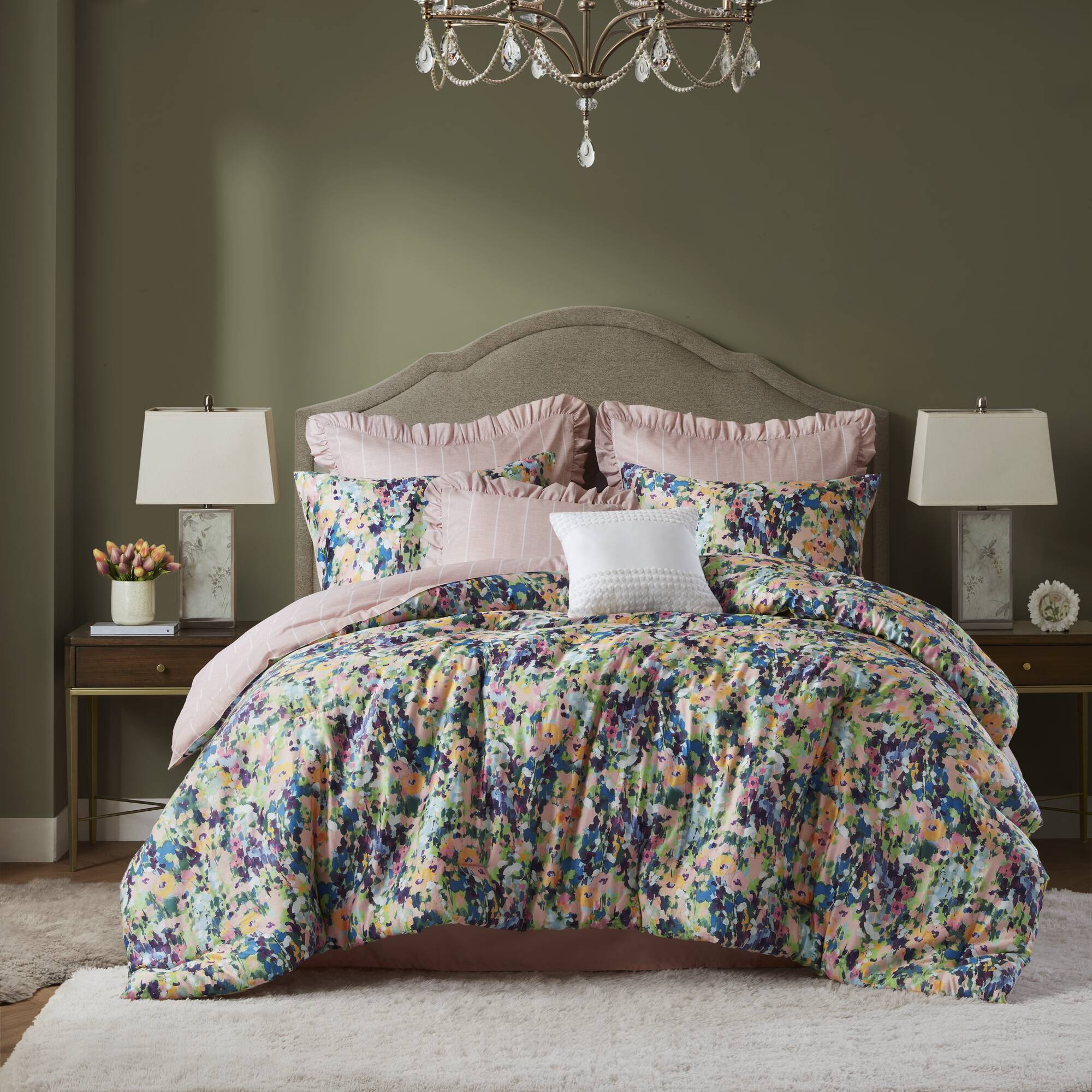Ophelia - 8 Piece Queen Comforter Set - Multi