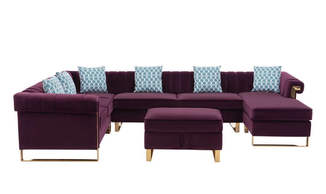 Maddie - Velvet Sectional Sofa